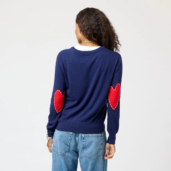 Patchwork Cotton Pullover - Indigo