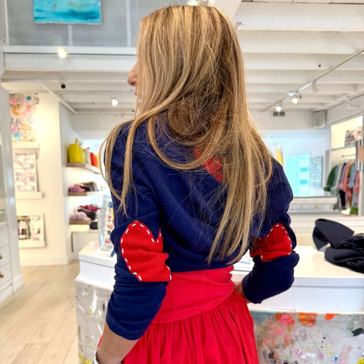 Patchwork Cotton Pullover - Indigo