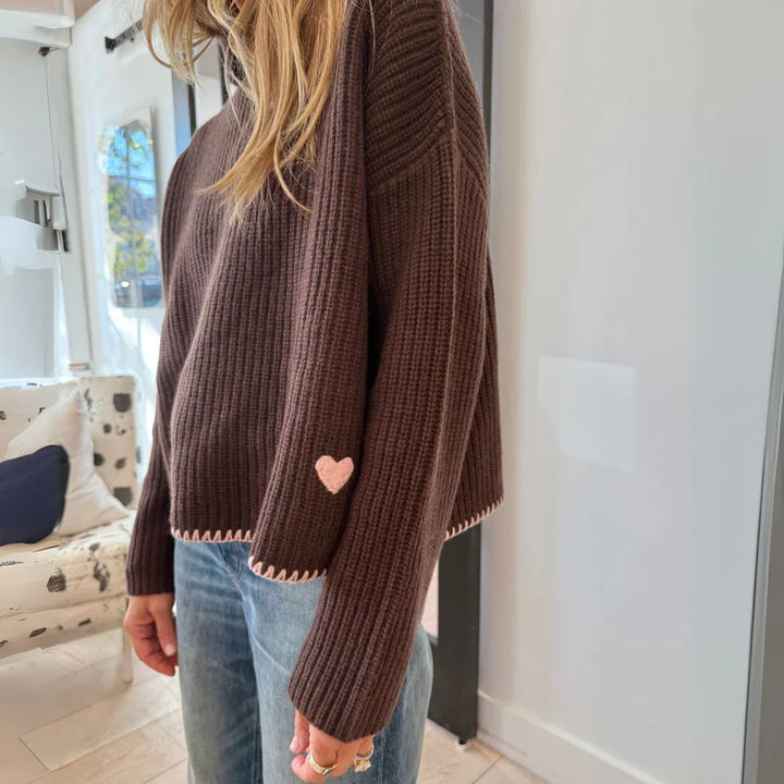 MARLOW CASHMERE SWEATER - Cocoa