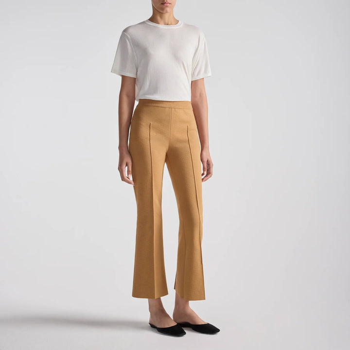 GEOMETRIC JACQUARD KICK PANT - Butterscotch