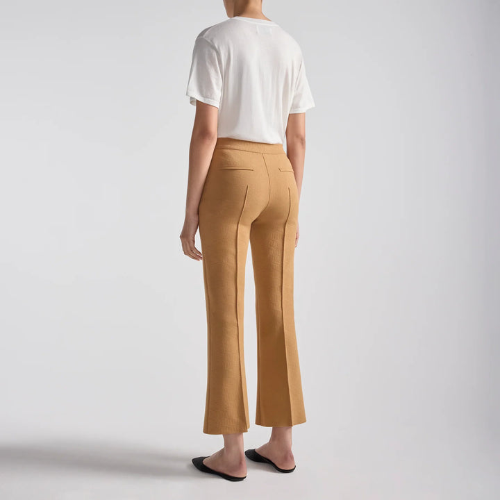 GEOMETRIC JACQUARD KICK PANT - Butterscotch