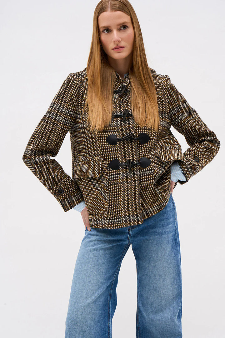 ALBA JACKET - Black/Brown Multi