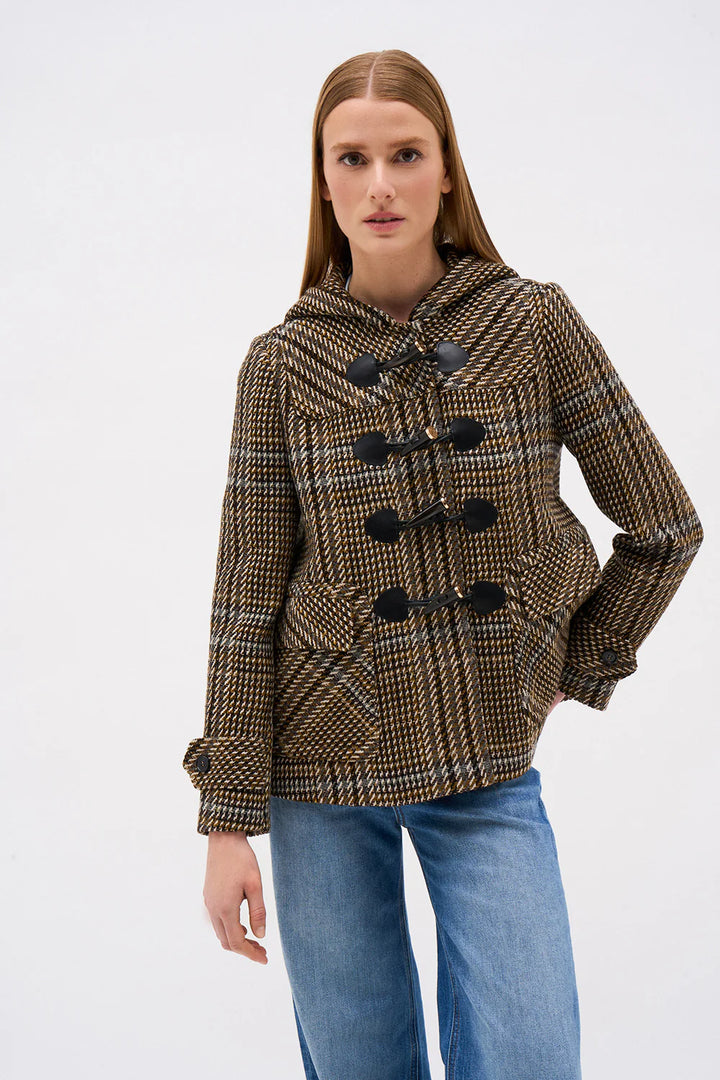ALBA JACKET - Black/Brown Multi