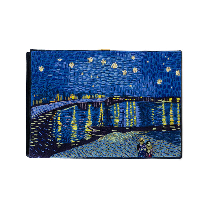 Starry Night Over the Rhône (Dark Navy) Book Clutch