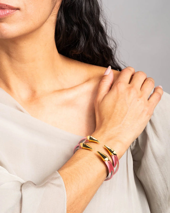 Mirrored Pyramid Lucite Brake Hinge - More Colors Available