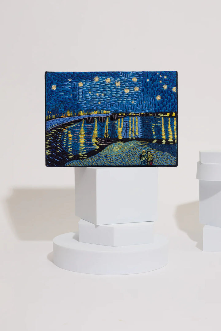 Starry Night Over the Rhône (Dark Navy) Book Clutch