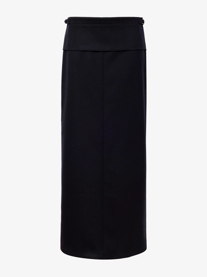 Adriana Skirt in Wool Twill Suiting - Black