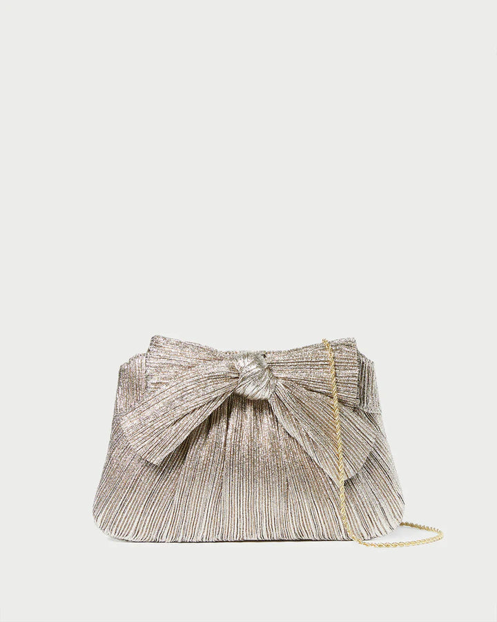 RAYNE PLEATED BOW CLUTCH - More Colors Available