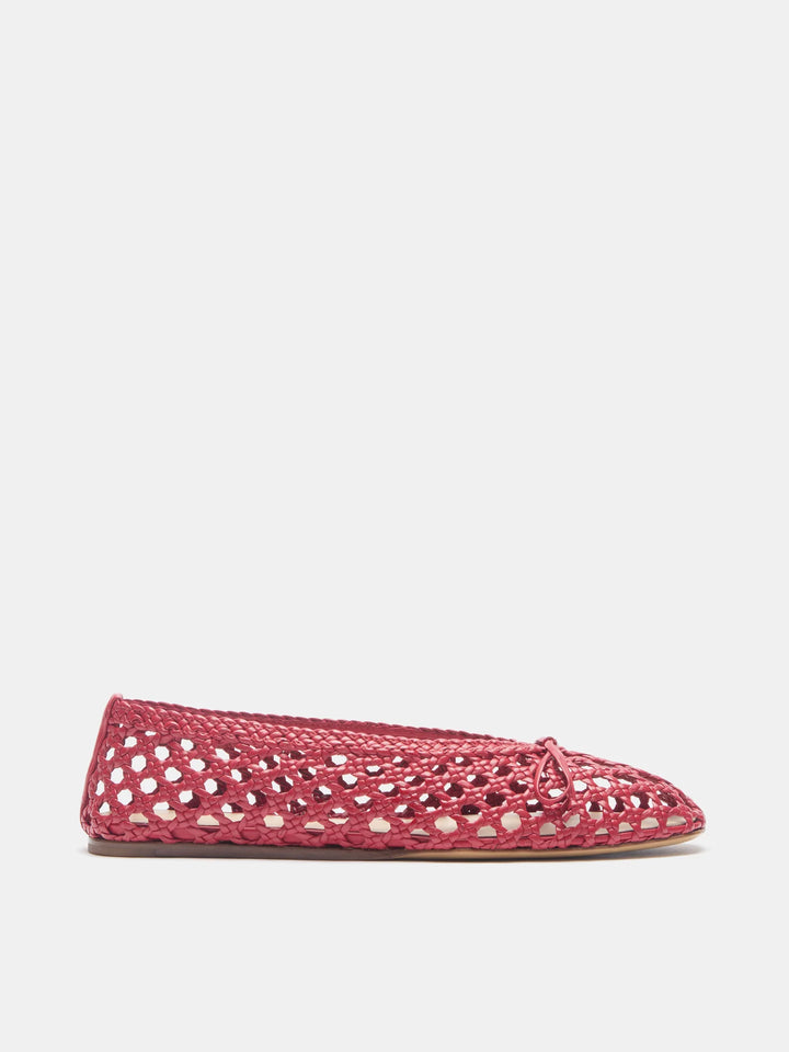 Regency Slipper - Crimson Woven Leather