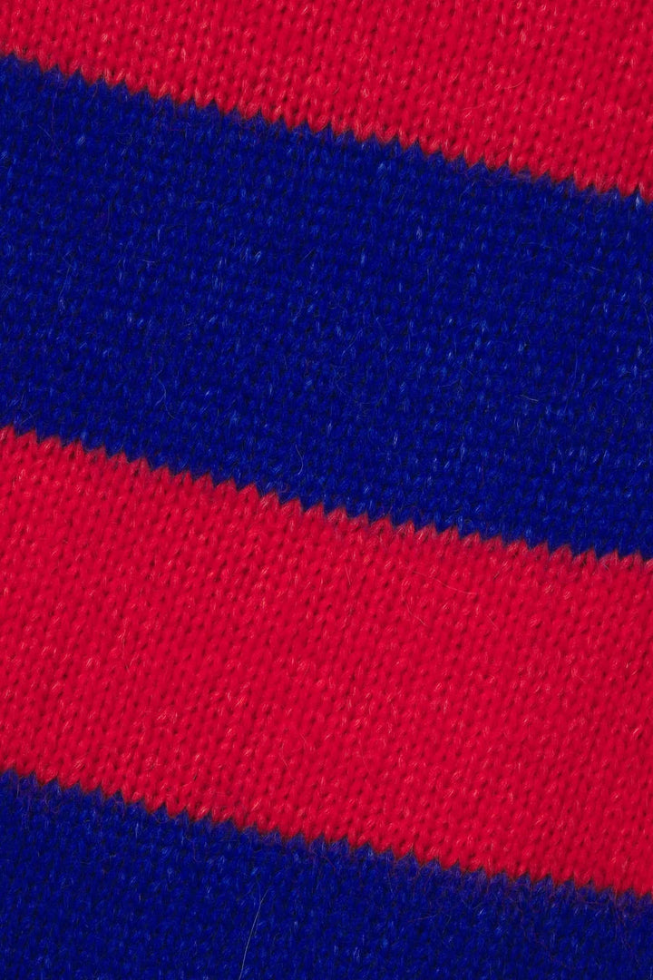 Juneau Sweater - Red/Blue Stripe
