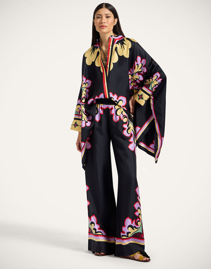 Foulard Shirt - Palazzo Placée Lilac in Silk Twill