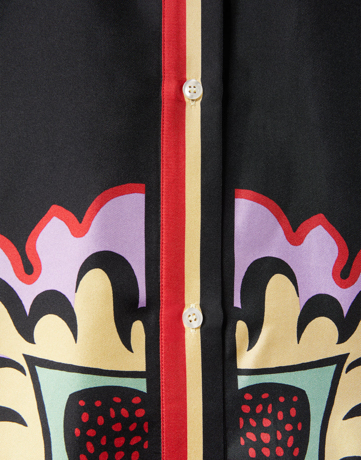 Foulard Shirt - Palazzo Placée Lilac in Silk Twill