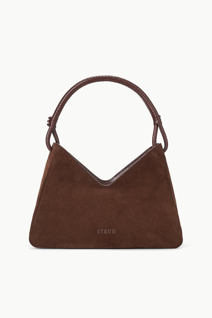 VALERIE SHOULDER BAG - MAHOGANY SUEDE