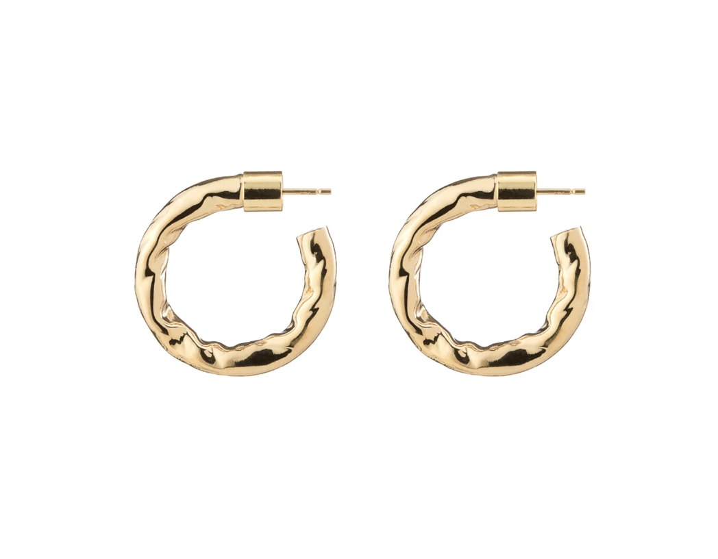 Hailey Huggies - 10K Yellow Gold Plated Brass