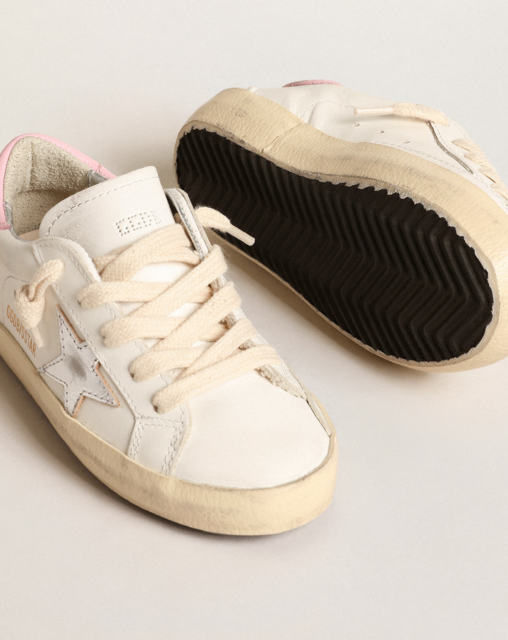 Kid's Superstar Sneaker - White/Pink/Silver