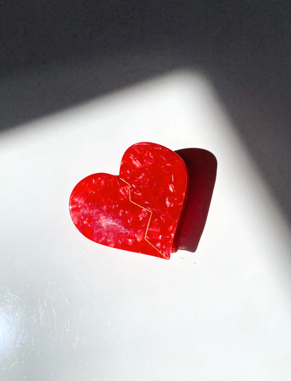 Broken Heart Claw Hair Clip