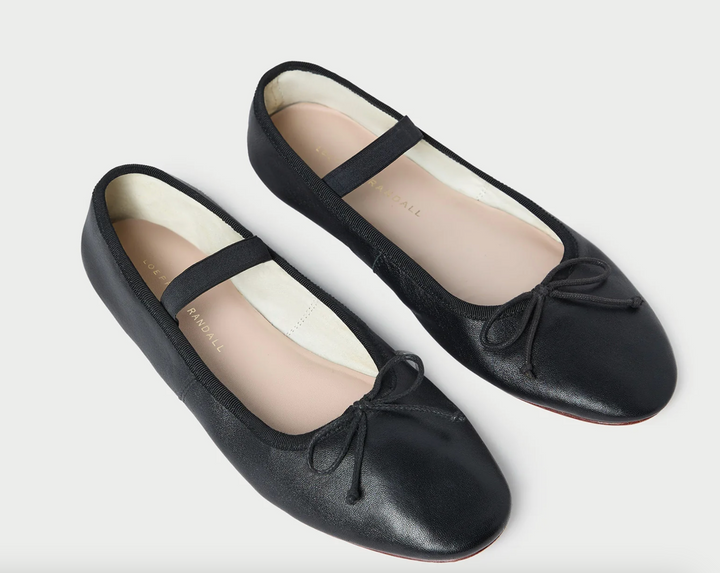 Leonie Leather Ballet Flat - Black
