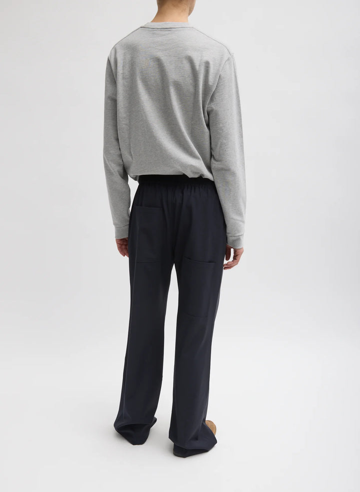 Tropical Wool Scottie Jogger - Navy