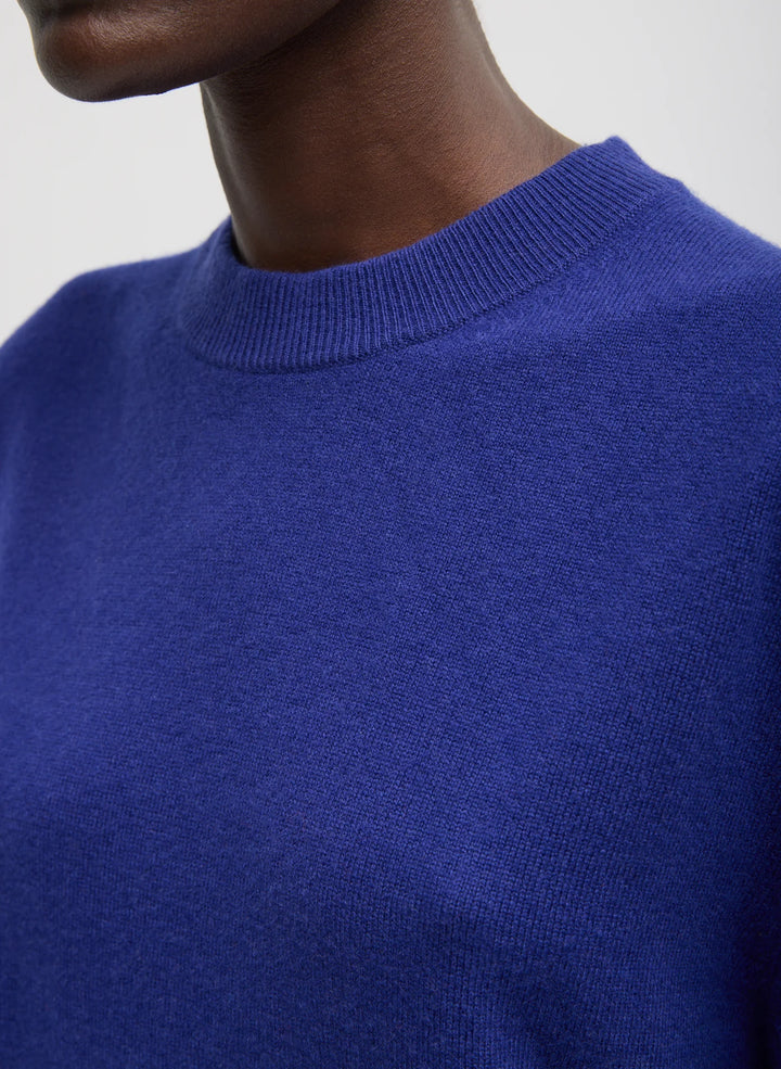 Washable Cashmere Oversized Easy T-Shirt - Ink Blue