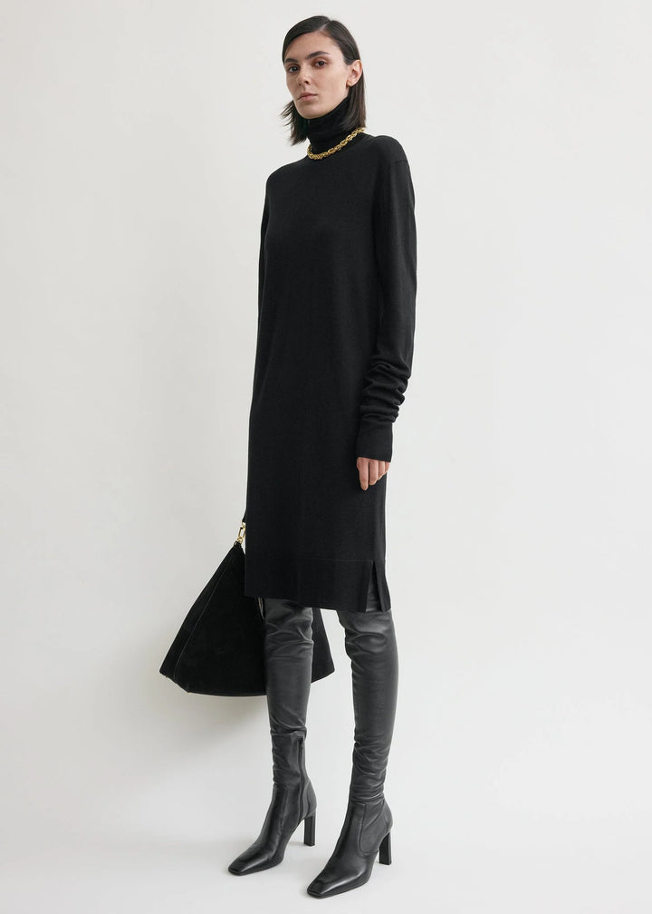 Turtleneck dress - Black