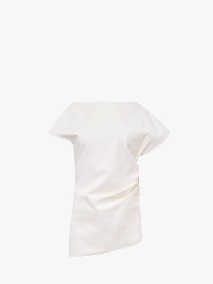 ASYMMETRIC DRAPED TOP - Ivory