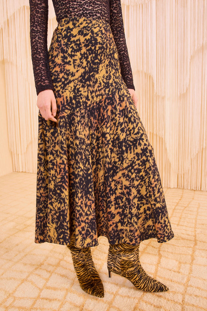 Chesca High Waisted Bias Skirt - Savannah