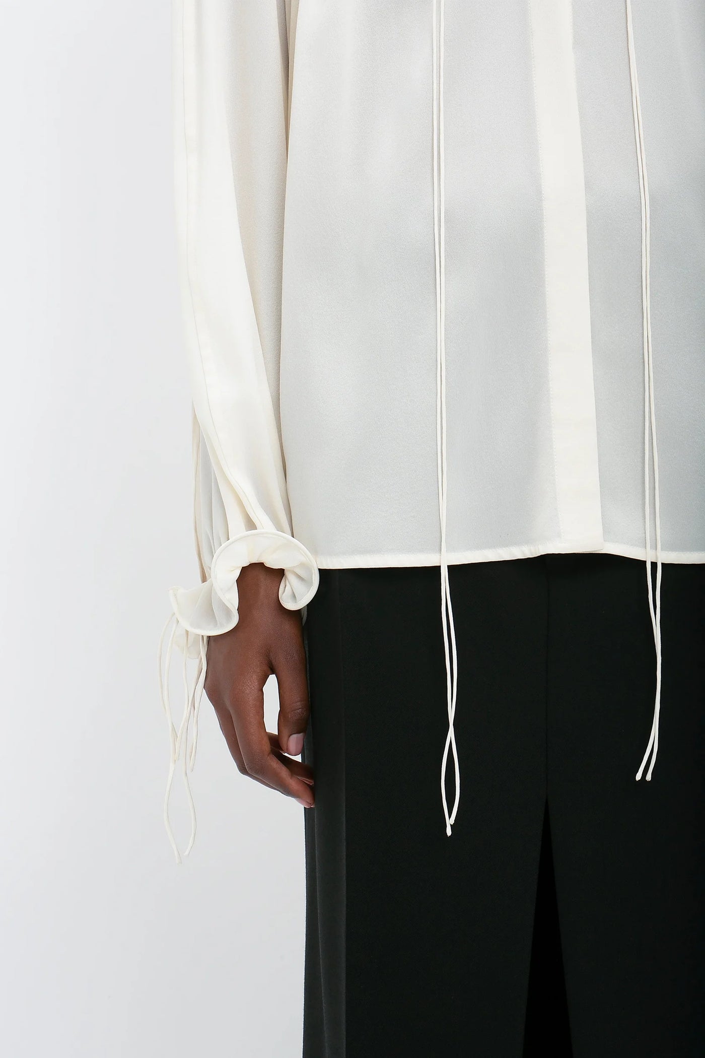 Ruched Detail Blouse - Vanilla