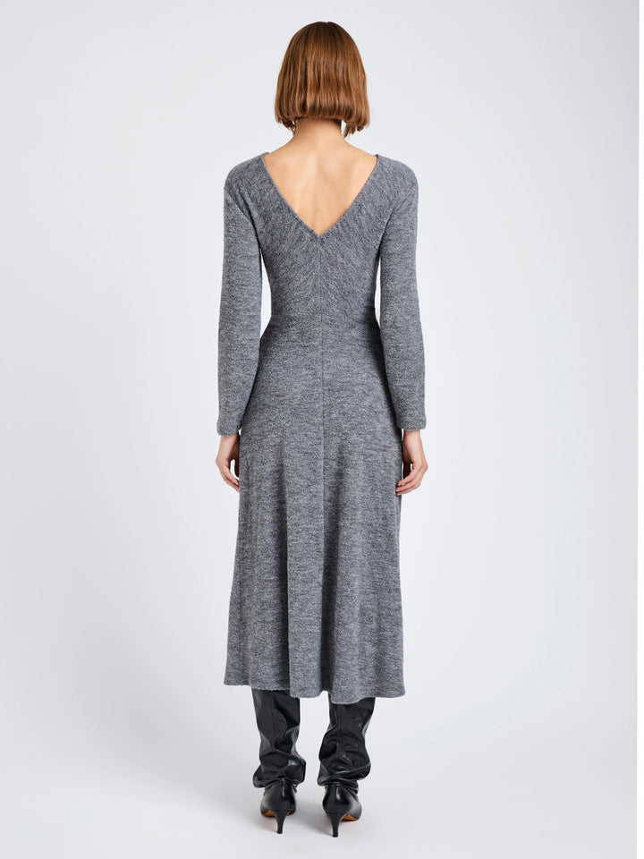 Sai Dress in Wool Jersey - Grey Melange