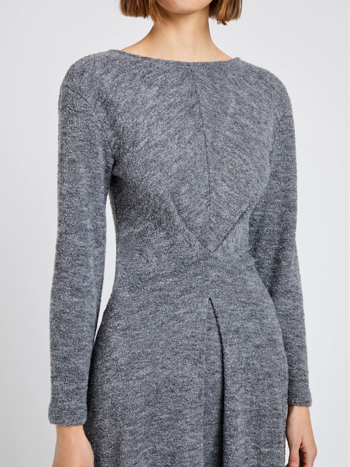 Sai Dress in Wool Jersey - Grey Melange