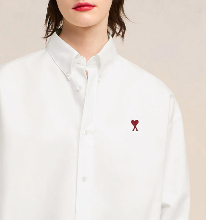 Ami De Coeur Boxy Fit Shirt - Natural White
