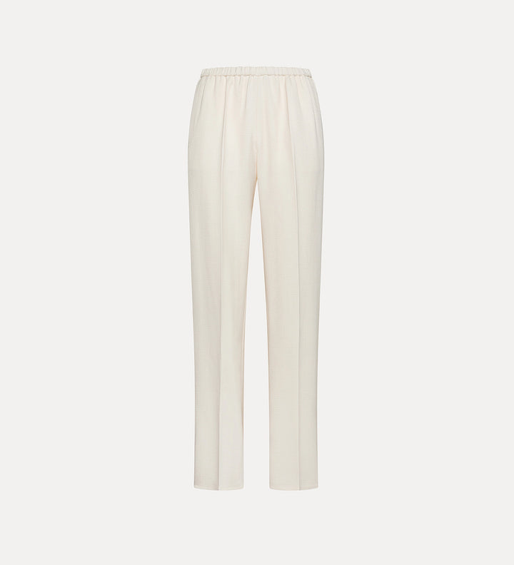 Flared Trousers in Slub Viscose - Orchidea