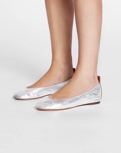 THE BALLERINA FLAT IN METALLIC LEATHER - More Colors Available
