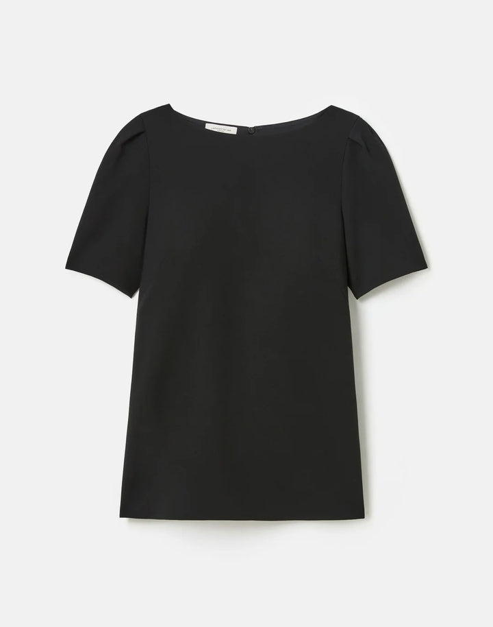 Responsible Finesse Crepe Puff Sleeve Blouse - Black