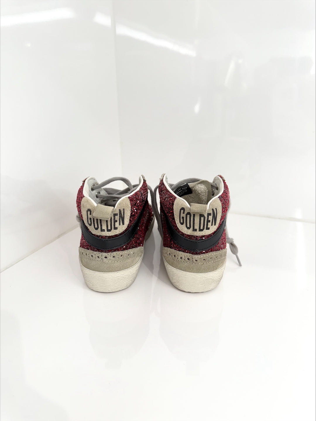 Mid Star Glitter Sneaker - Garnet/Black