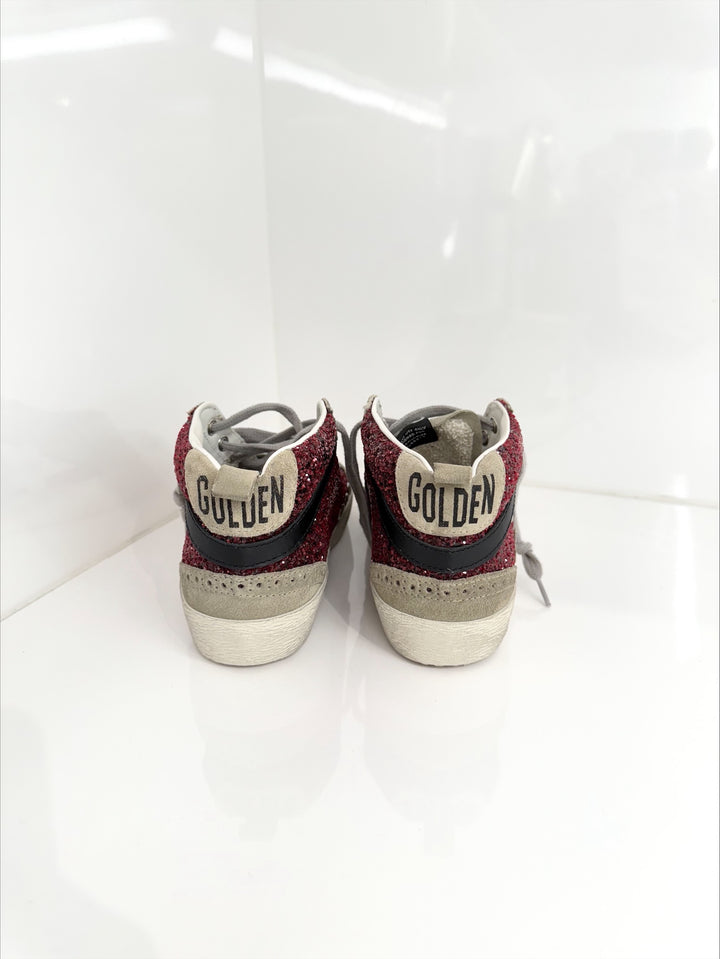 Mid Star Glitter Sneaker - Garnet/Black