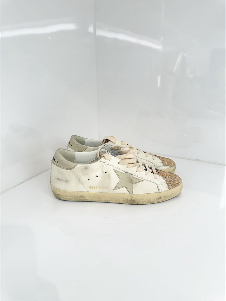 Superstar Sneaker with Crystal Ombre Tongue - Brown Ombre