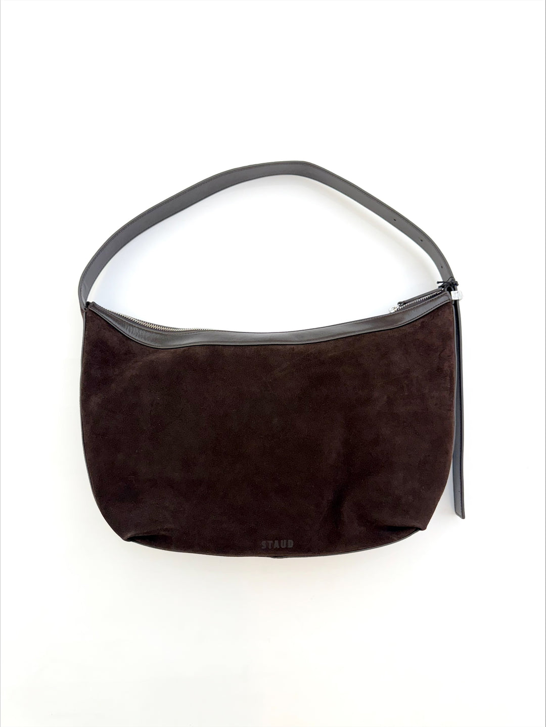 LARGE DEMY SHOULDER BAG - Brown Suede