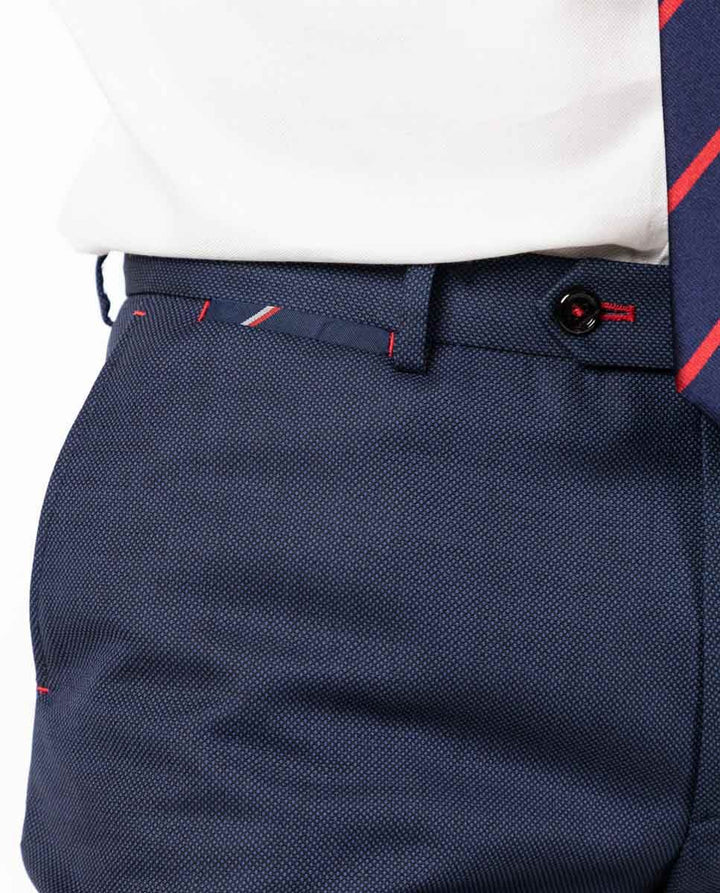 Birdseye Trouser Suit Separate - Navy