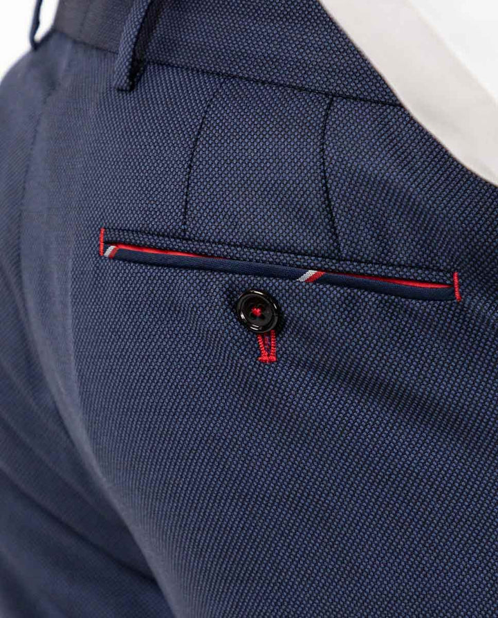 Birdseye Trouser Suit Separate - Navy