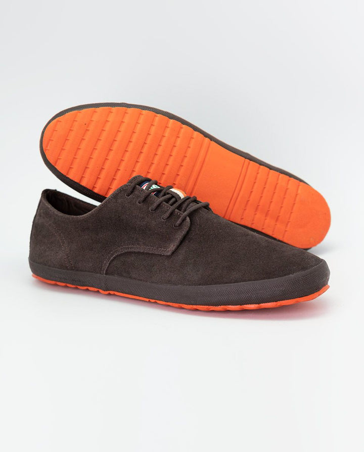 SUEDE DERBY SHOE - brown