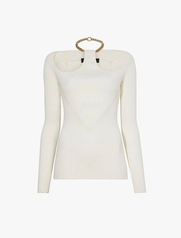 Clean Viscose Knit Top - Off-white