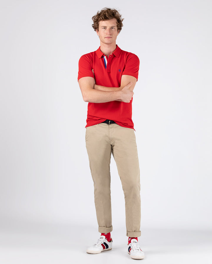 Polo Pique Short Sleeve Shirt - Red