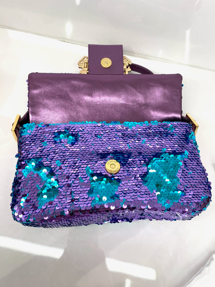 HABIBI PAILLETTES BAg - blue sequins