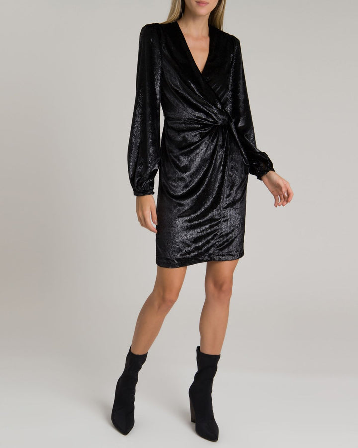 Liquid Velvet Dress - Black