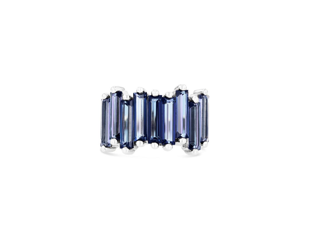 14K Ring - White Gold/English Blue Topaz