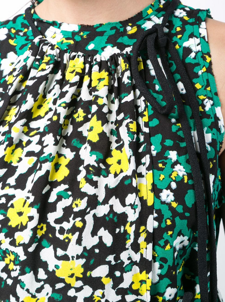 Floral Asymmetrical Top - Multi