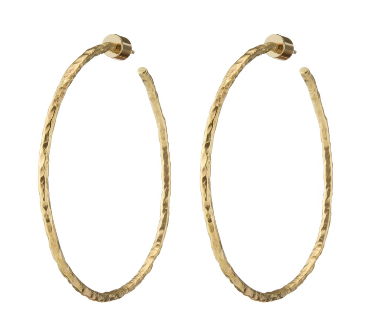2" SARAH HOOP - 10K Yellow Gold Plated Brass