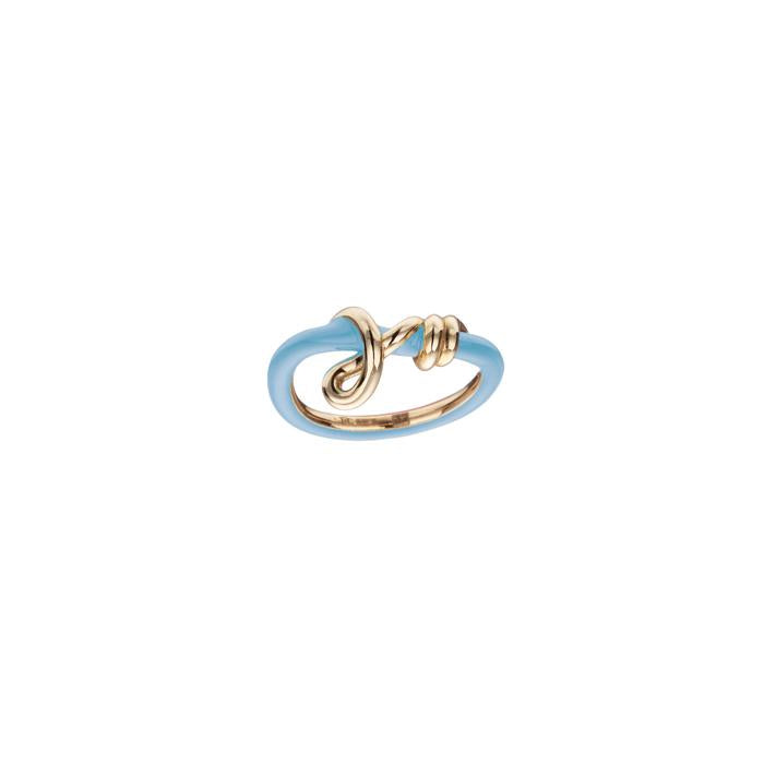 Baby Vine Curl Stacking Ring - Baby Blue