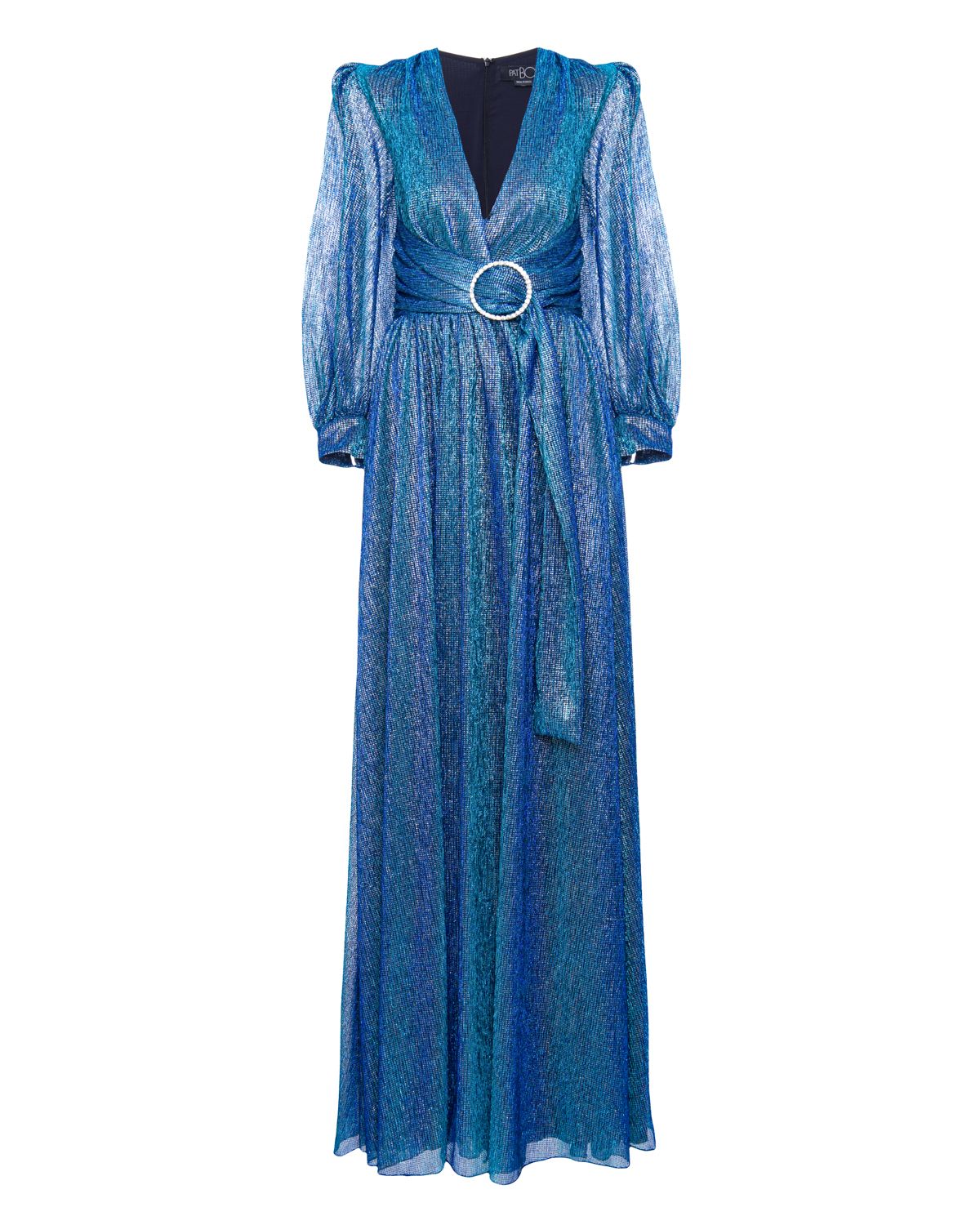 patbo blue dress CLARA FRINGE MAXI DRESS 10