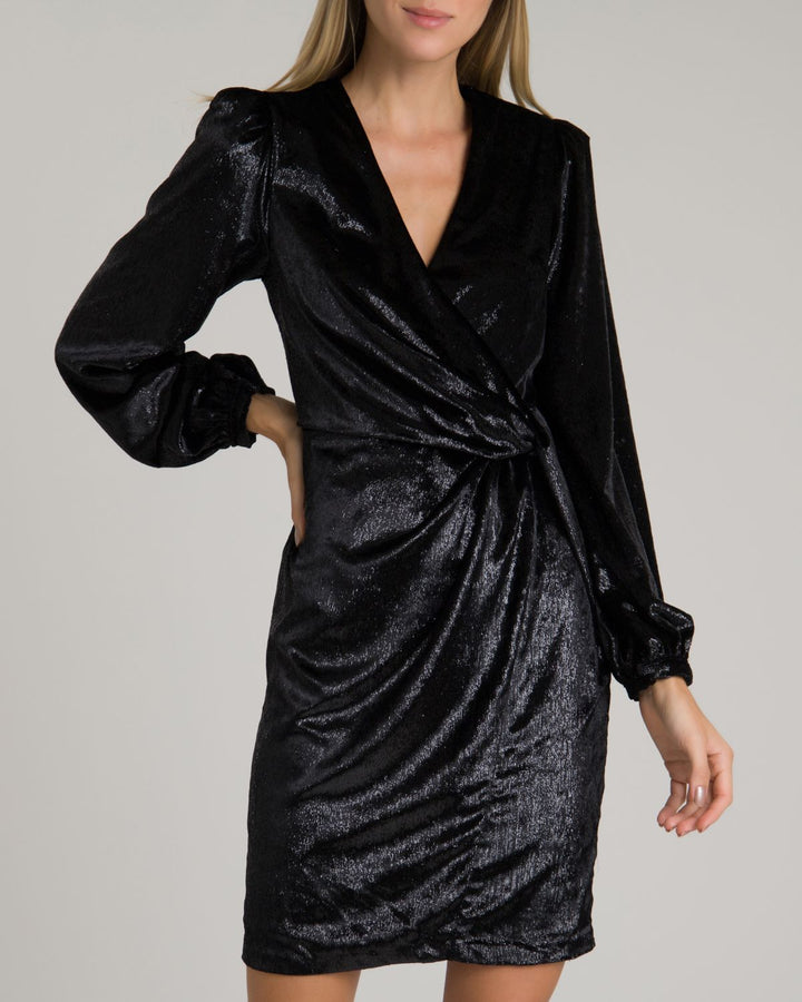 Liquid Velvet Dress - Black